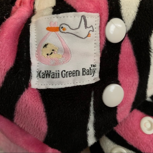 Kawaii Green Baby Organic Bamboo Cloth Diaper - Picture 4 of 6